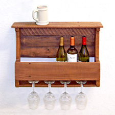 wooden wine rack